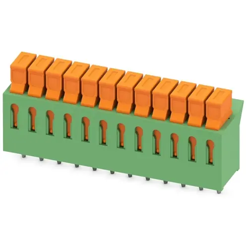 Leiterplattenklemme, 12-polig, RM 3.81 mm, 0,13-0,34 mm², 5 A, Schneidanschluss, grün, 1706277 Sichere Zahlung
