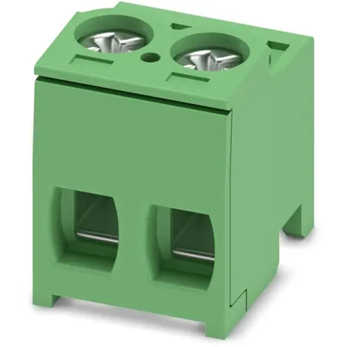 Must-Have Leiterplattenklemme, 2-polig, RM 5 mm, 0,2-2,5 mm², 10 A, Schraubanschluss, grün, 1755583