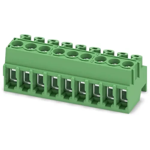 Leiterplattenklemme, 9-polig, RM 3.5 mm, 0,2-1,5 mm², 8 A, Schraubanschluss, grün, 1984387 Kracherpreis