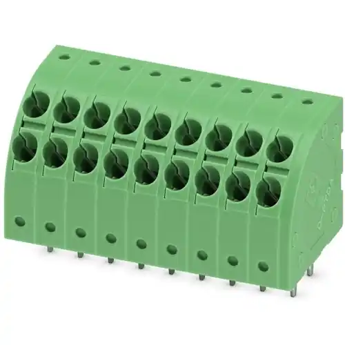 Super-Preis Leiterplattenklemme, 9-polig, RM 3.5 mm, 0,2-1,5 mm², 13.5 A, Federklemmanschluss, grün, 1725003