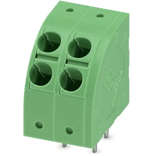 Leiterplattenklemme, 2-polig, RM 5 mm, 0,2-2,5 mm², 24 A, Federklemmanschluss, grün, 1725302 Finale Aktion