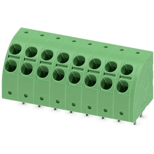 Leiterplattenklemme, 8-polig, RM 5 mm, 0,2-2,5 mm², 24 A, Federklemmanschluss, grün, 1725380 Sonderaktion