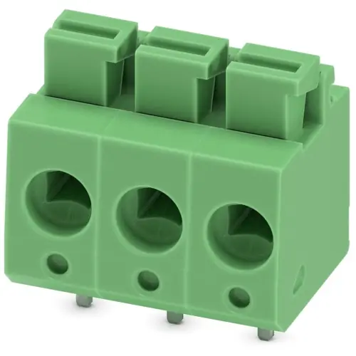 Leiterplattenklemme, 3-polig, RM 5 mm, 0,14-2,5 mm², 16 A, Federklemmanschluss, grün, 1792876 Kracherpreis