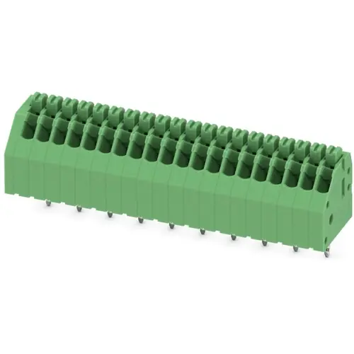 Leiterplattenklemme, 20-polig, RM 2.5 mm, 0,14-0,5 mm², 2 A, Federklemmanschluss, grün, 1990180 Bestseller
