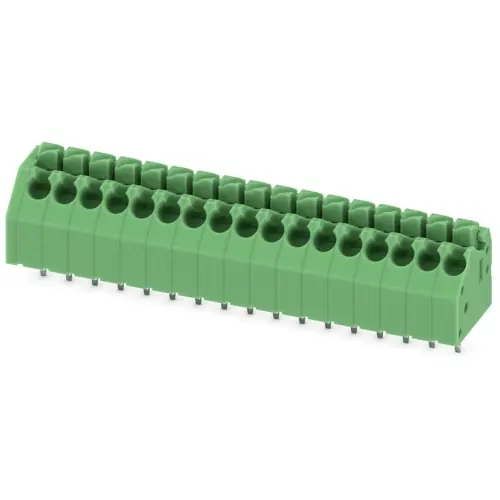 Leiterplattenklemme, 17-polig, RM 3.5 mm, 0,2-1,5 mm², 8 A, Federklemmanschluss, grün, 1985111 Nur Für Kurze Zeit