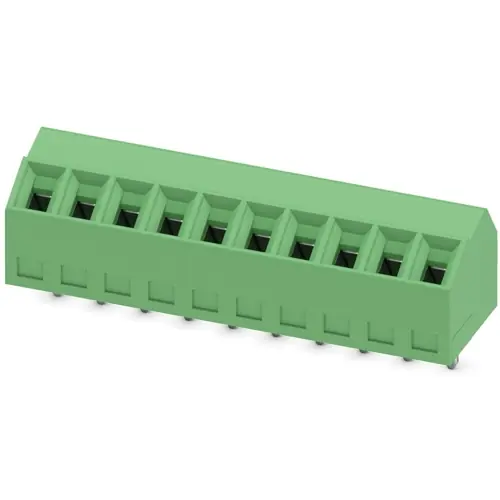 Leiterplattenklemme, 10-polig, RM 3.5 mm, 0,14-1,5 mm², 10 A, Schraubanschluss, grün, 1751170 Must-Have