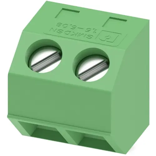 Must-Have Leiterplattenklemme, 2-polig, RM 5.08 mm, 0,14-1,5 mm², 12 A, Schraubanschluss, grün, 1877481