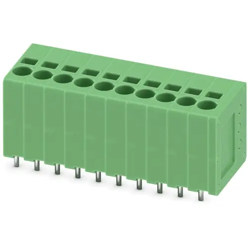Kostenfreie Lieferung Leiterplattenklemme, 10-polig, RM 3.5 mm, 0,2-1,5 mm², 17.5 A, Federklemmanschluss, grün, 1990931