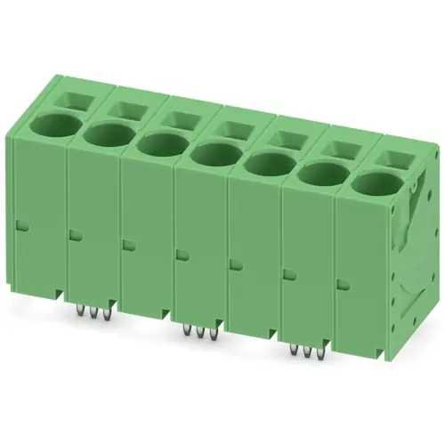 Saisonangebot Leiterplattenklemme, 7-polig, RM 10 mm, 0,75-16 mm², 76 A, Federklemmanschluss, grün, 1735927