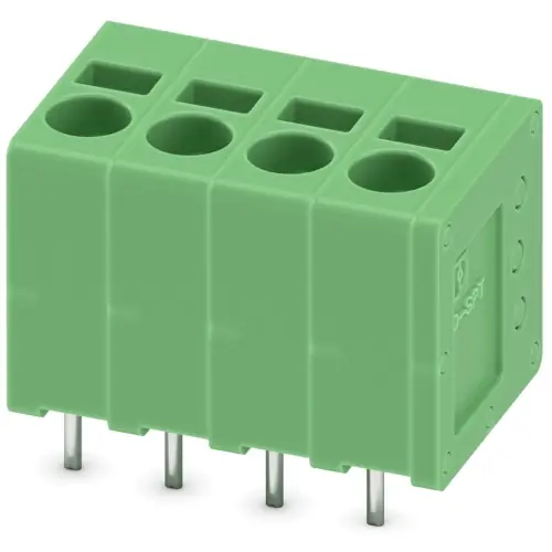 Leiterplattenklemme, 4-polig, RM 5 mm, 0,2-4,0 mm², 23 A, Federklemmanschluss, grün, 1732519 Highlight