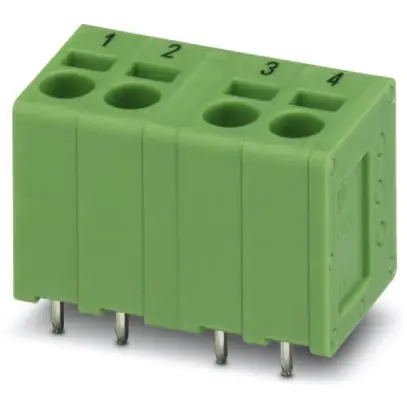 Leiterplattenklemme, 4-polig, RM 5 mm, 0,2-4,0 mm², 23 A, Federklemmanschluss, grün, 1034421 Aktuell