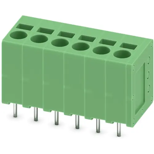 Jetzt Kaufen Leiterplattenklemme, 6-polig, RM 5 mm, 0,2-4,0 mm², 24 A, Federklemmanschluss, grün, 1991134