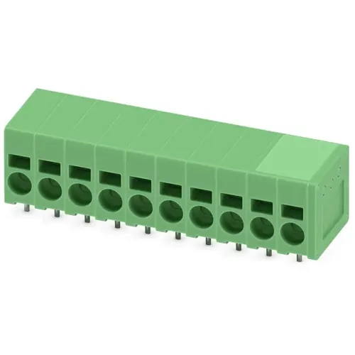 Neu Leiterplattenklemme, 1-polig, RM 5 mm, 0,2-4,0 mm², 23 A, Federklemmanschluss, grün, 1732467