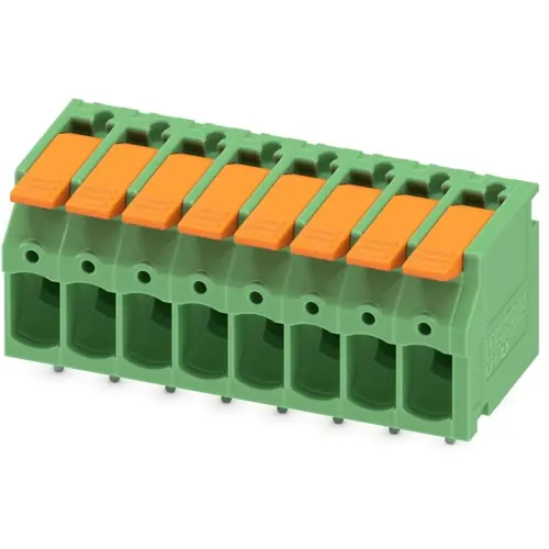 Nur Für Kurze Zeit Leiterplattenklemme, 8-polig, RM 5 mm, 0,2-2,5 mm², 24 A, Push-in, grün, 1190304