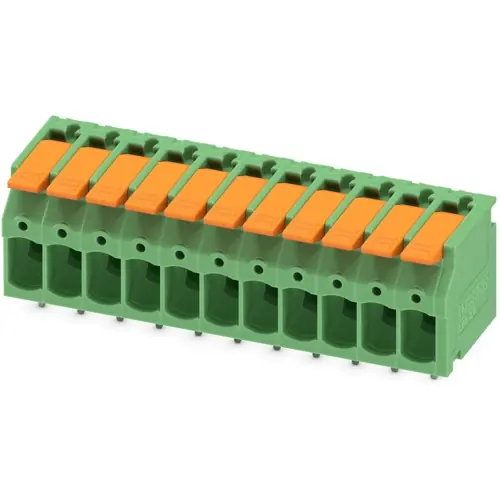 Jetzt Bestellen Leiterplattenklemme, 11-polig, RM 5 mm, 0,2-2,5 mm², 24 A, Push-in, grün, 1190308