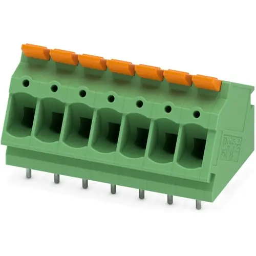 Direkt Vom Hersteller Leiterplattenklemme, 7-polig, RM 5 mm, 0,2-4,0 mm², 24 A, Push-in, grün, 1190368