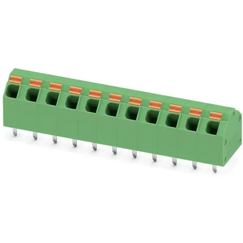 Angebot Leiterplattenklemme, 11-polig, RM 5.08 mm, 0,2-1,5 mm², 9 A, Federklemmanschluss, grün, 1751257