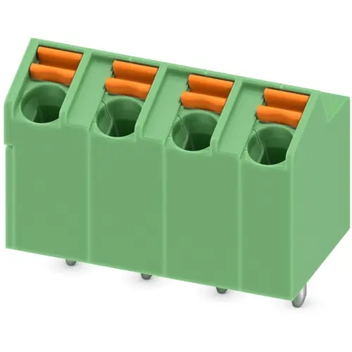 Leiterplattenklemme, 4-polig, RM 5 mm, 0,2-1,5 mm², 9 A, Federklemmanschluss, grün, 1752230 Sofort Bestellen