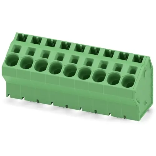 Sonderangebot Leiterplattenklemme, 9-polig, RM 10 mm, 0,75-10 mm², 76 A, Federklemmanschluss, grün, 1819273