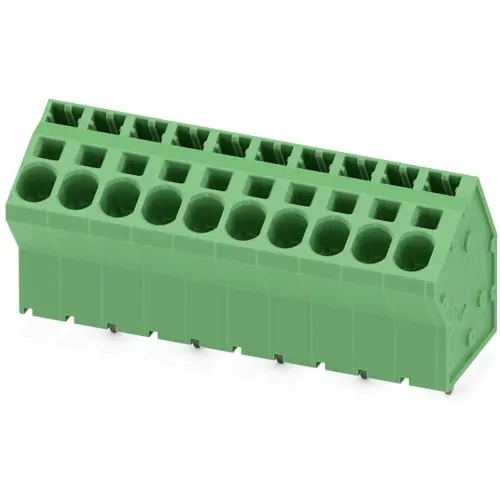 Leiterplattenklemme, 10-polig, RM 7.5 mm, 0,2-6,0 mm², 41 A, Federklemmanschluss, grün, 1819163 Neu Im Sortiment