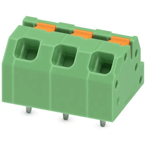 Leiterplattenklemme, 3-polig, RM 5 mm, 0,2-1,5 mm², 16 A, Federklemmanschluss, grün, 1862288 Knallerangebot