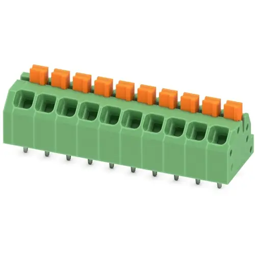 Leiterplattenklemme, 10-polig, RM 3.5 mm, 0,2-1,5 mm², 16 A, Federklemmanschluss, grün, 1862123 Heißes Angebot