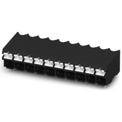 Leiterplattenklemme, 10-polig, RM 3.5 mm, 0,2-1,5 mm², 13.5 A, Federklemmanschluss, schwarz, 1824608 Markenware