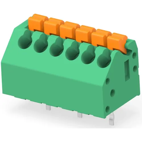 Leiterplattenklemme, 6-polig, RM 3.5 mm, 0,5-2,5 mm², 6 A, Federklemmanschluss, grün, 1-2834011-6 Aktuell