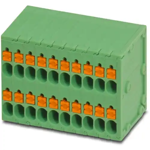 Wochenendangebot Leiterplattenklemme, 32-polig, RM 3.5 mm, 0,14-1,5 mm², 10 A, Federklemmanschluss, grün, 1860280