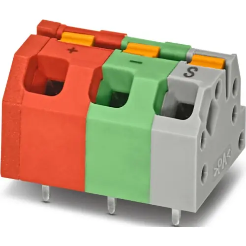 Leiterplattenklemme, 3-polig, RM 5 mm, 0,2-1,5 mm², 16 A, Push-in Federanschluss, mehrfarbig, 1161098 Jetzt Kaufen