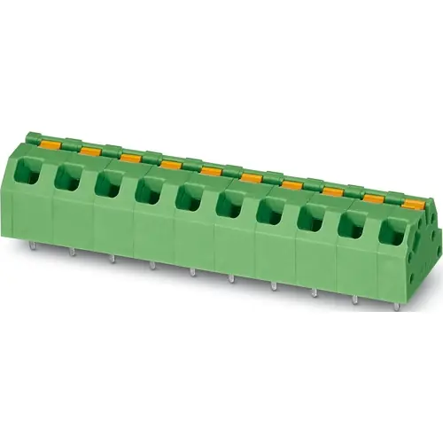 Garantierte Lieferung Leiterplattenklemme, 4-polig, RM 5 mm, 0,2-1,5 mm², 16 A, Push-in Federanschluss, grün, 1071068