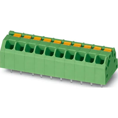 Preisknaller Leiterplattenklemme, 11-polig, RM 3.5 mm, 0,2-1,5 mm², 16 A, Push-in Federanschluss, grün, 1071019