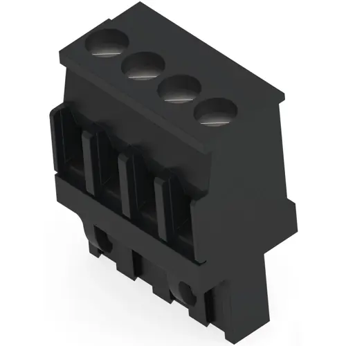Kostenloser Versand Leiterplattenklemme, 4-polig, RM 5 mm, 0,13-3,31 mm², 15 A, Schraubanschluss, schwarz, 2213935-4