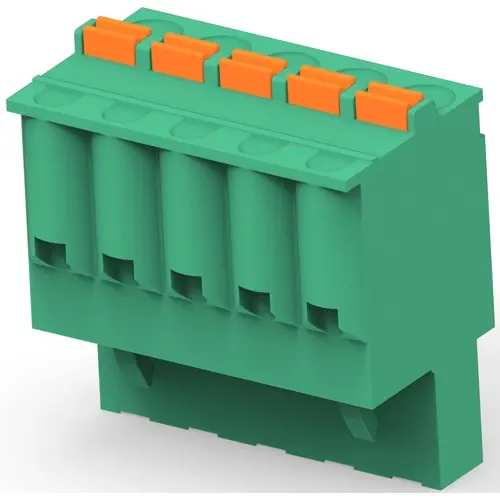 Echt Leiterplattenklemme, 5-polig, RM 5 mm, 0,13-3,31 mm², 10 A, Federklemmanschluss, grün, 2350397-5