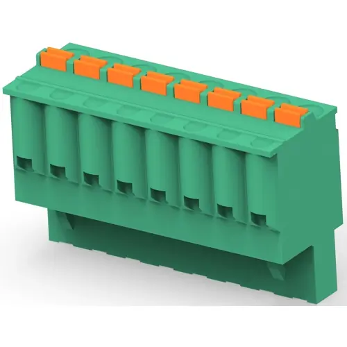 Leiterplattenklemme, 8-polig, RM 5 mm, 0,13-3,31 mm², 10 A, Federklemmanschluss, grün, 2350397-8 Versand Am Gleichen Tag