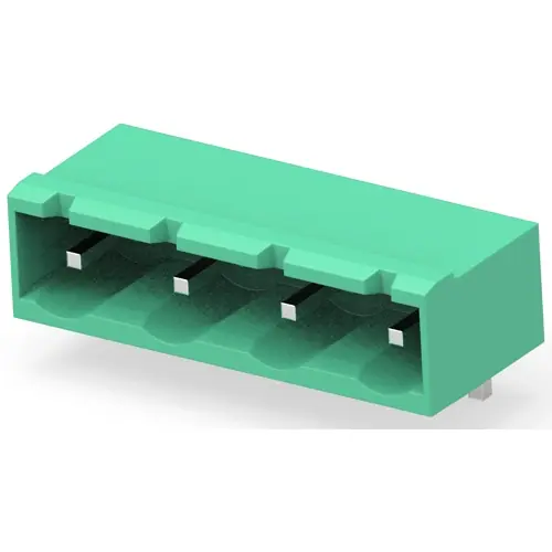 Leiterplattenklemme, 4-polig, RM 7.62 mm, 0,05-3 mm², 15 A, Stift, grün, 282966-4 Heißes Angebot
