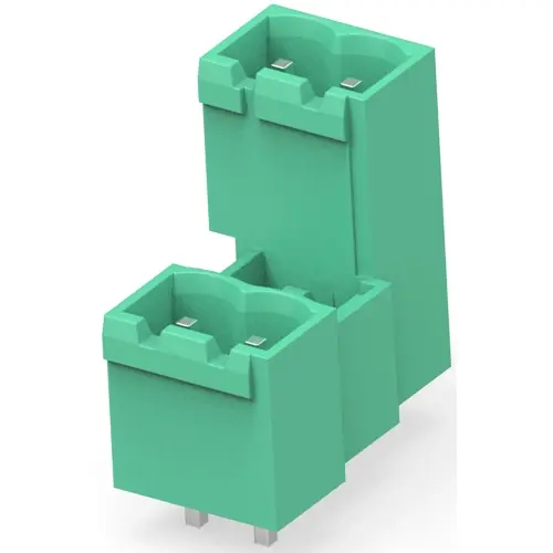 Preisreduziert Leiterplattenklemme, 2-polig, RM 5.08 mm, 0,05-3 mm², 15 A, Stift, grün, 284065-2