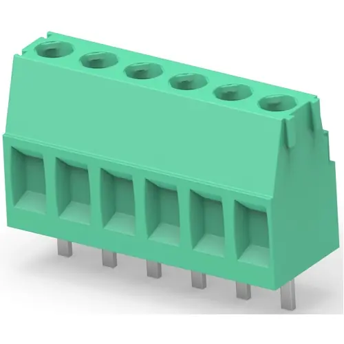 Wochenendangebot Leiterplattenklemme, 6-polig, RM 3.81 mm, 0,05-2 mm², 12 A, Käfigklemme, grün, 284392-6