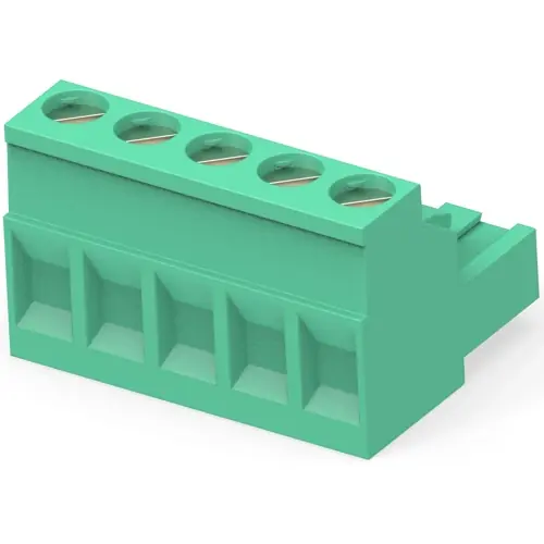 Leiterplattenklemme, 5-polig, RM 5.08 mm, 0,05-3 mm², 15 A, Käfigklemme, grün, 796634-5 Super-Preis