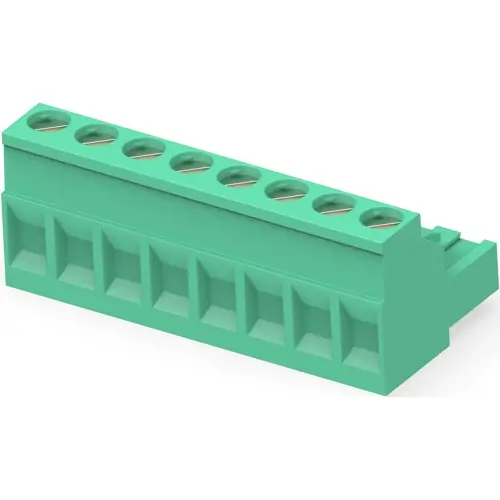 Ausverkauf Leiterplattenklemme, 8-polig, RM 5.08 mm, 0,05-3 mm², 15 A, Käfigklemme, grün, 796634-8
