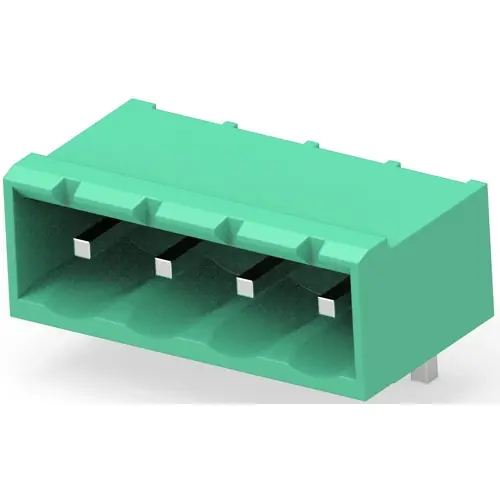 Markenprodukt Leiterplattenklemme, 4-polig, RM 5.08 mm, 0,05-3 mm², 15 A, Stift, grün, 796638-4