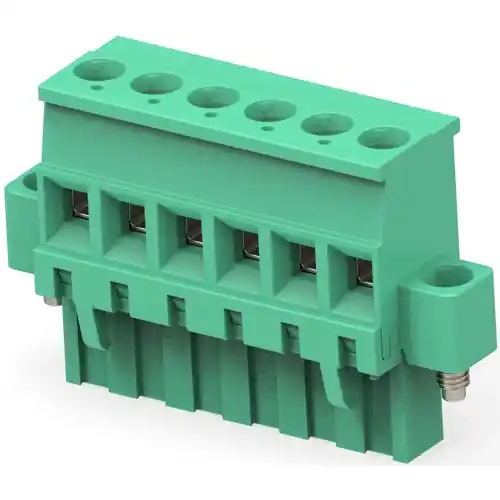 Abverkauf Leiterplattenklemme, 6-polig, RM 5.08 mm, 0,05-3 mm², 15 A, Käfigklemme, grün, 796863-6