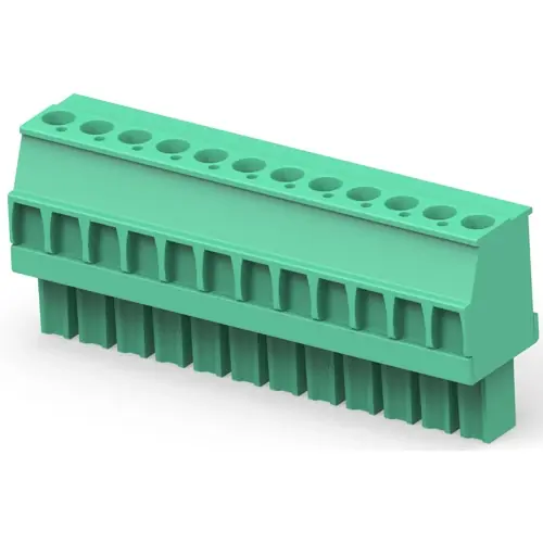 Neu Leiterplattenklemme, 12-polig, RM 3.81 mm, 0,05-2 mm², 11 A, Käfigklemme, grün, 1-1986375-2