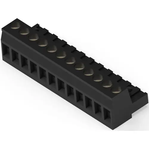 Leiterplattenklemme, 12-polig, RM 5 mm, 0,13-3,31 mm², 10 A, Schraubanschluss, schwarz, 1-2305909-2 Zertifiziert
