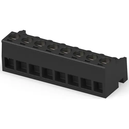 Leiterplattenklemme, 8-polig, RM 5 mm, 0,05-3 mm², 12 A, Käfigklemme, schwarz, 1546018-8 Must-Have