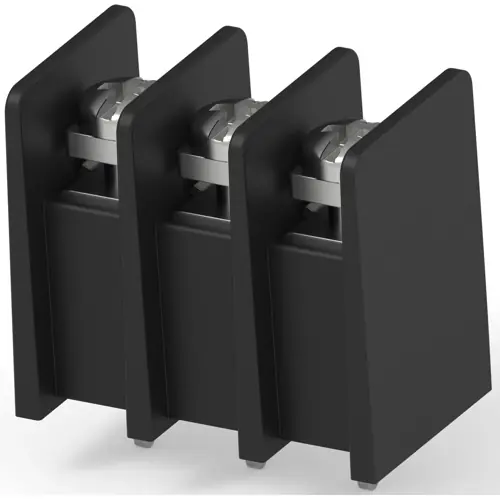 Leiterplattenklemme, 3-polig, 0,326-3,31 mm², 20 A, Schraubanschluss, schwarz, 1546734-3 Abverkauf