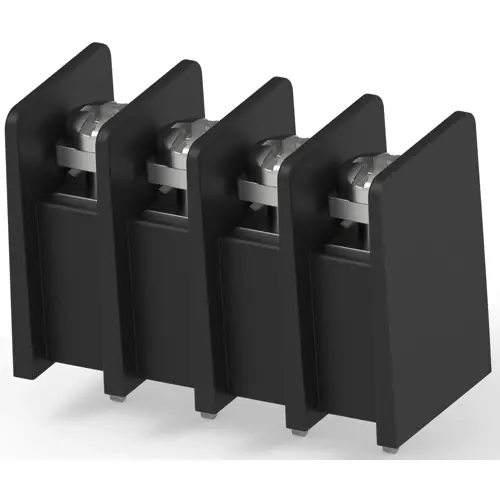 Leiterplattenklemme, 4-polig, 0,326-3,31 mm², 20 A, Schraubanschluss, schwarz, 1546734-4 Echt
