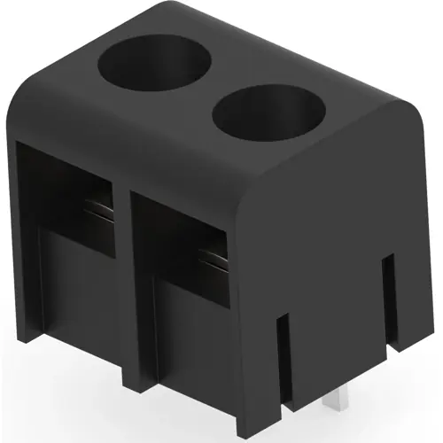 Leiterplattenklemme, 2-polig, 0,3-2,0 mm², 15 A, Schraubanschluss, schwarz, 1546833-2 Letzte Chance