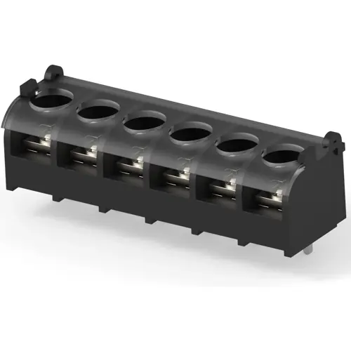 Leiterplattenklemme, 6-polig, 0,3-2,0 mm², 15 A, Schraubanschluss, schwarz, 1546927-6 Nur Für Kurze Zeit