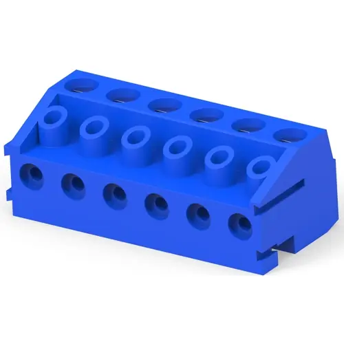 Top-Preis Leiterplattenklemme, 6-polig, RM 5 mm, 0,2-1,4 mm², 10 A, Schraubanschluss, blau, 1776263-6